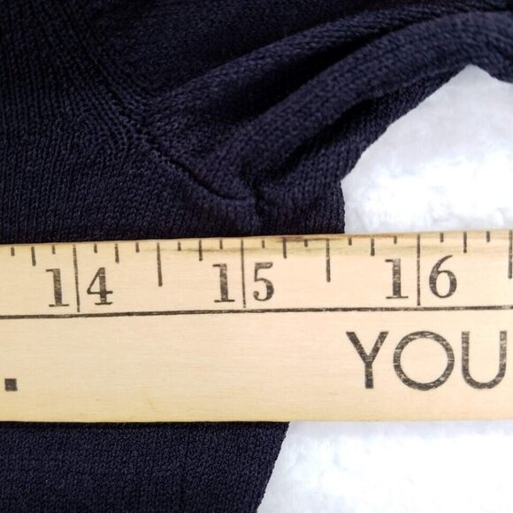 The Limited Womens Cardigan Sweater Size Small Black Open Front Flare Hem - Picture 7 of 8